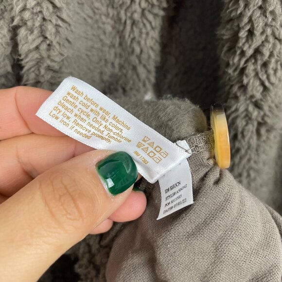 Koolaburra Ugg Jacket Womens Small Green Fleece Button Front Layer Shacket NWOT - Picture 5 of 11